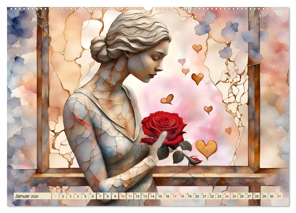 Bild: 9783457419625 | Herzensliebe und Trauer (Wandkalender 2026 DIN A2 quer), CALVENDO...