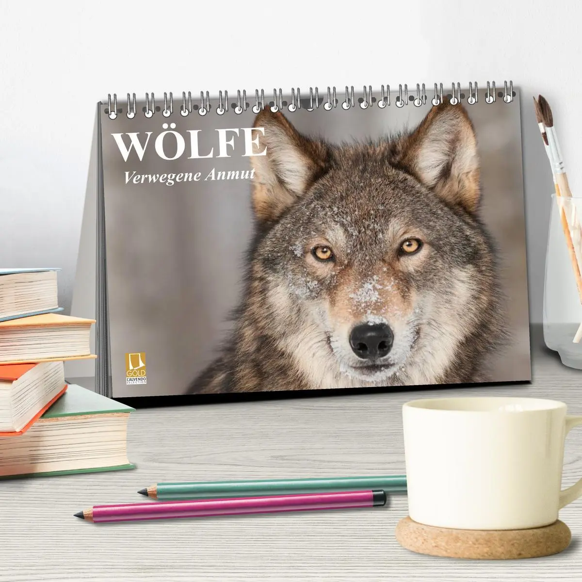 Bild: 9783457969625 | Wölfe. Verwegene Anmut (Tischkalender 2026 DIN A5 quer), CALVENDO...