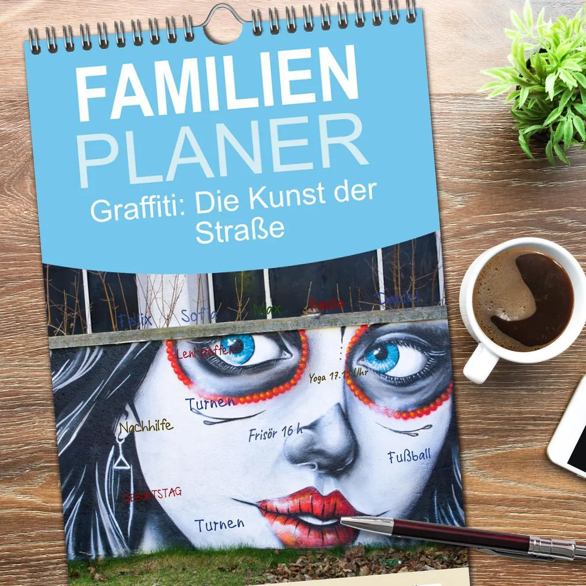 Bild: 9783516509625 | Familienplaner 2026 - Graffiti: Die Kunst der Straße mit 5 Spalten...
