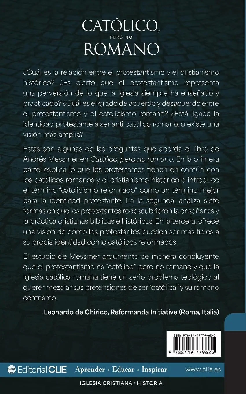 Rückseite: 9788419779625 | La Cat¿¿lico, pero no romano | Construyendo una identidad protestante