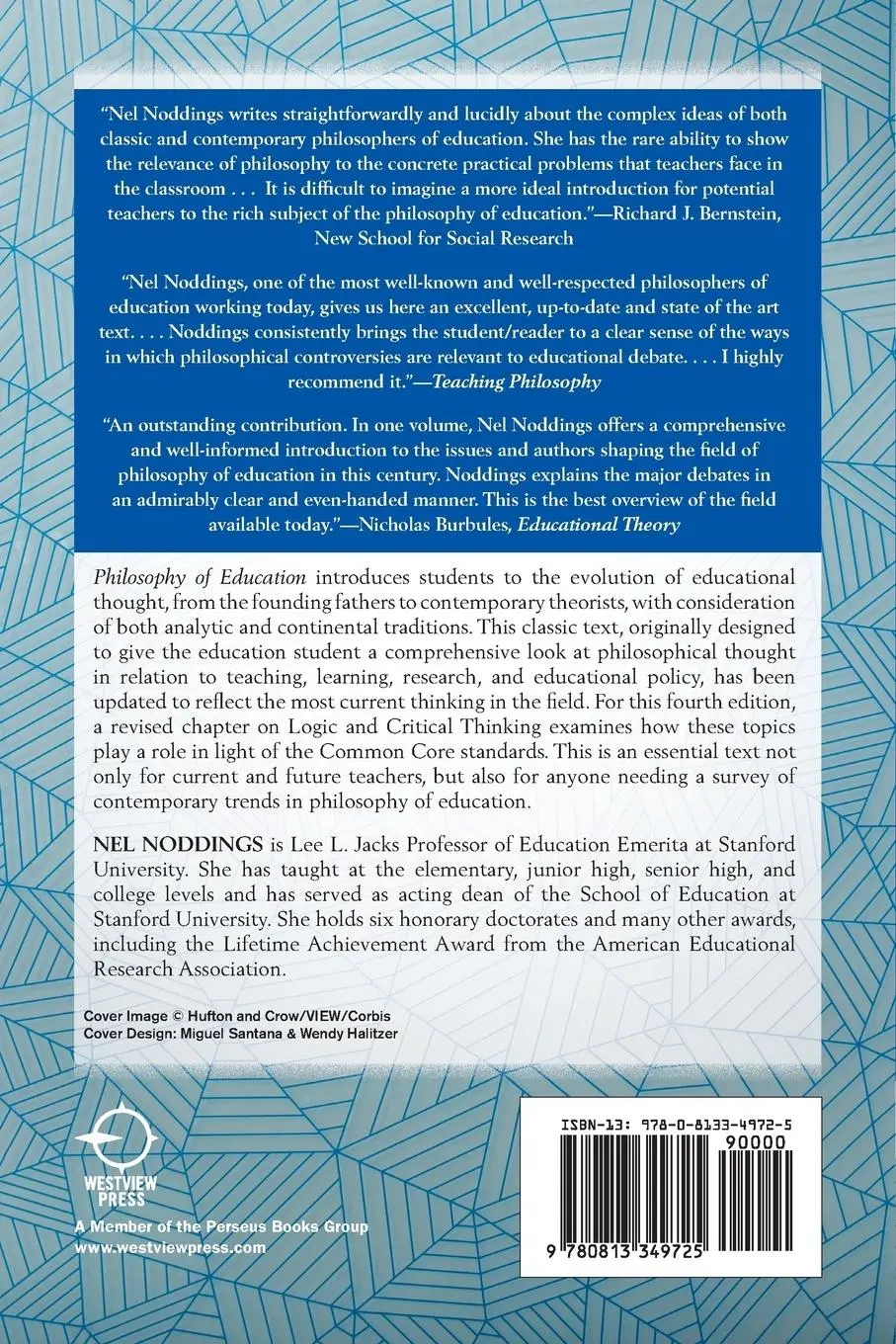 Rückseite: 9780813349725 | Philosophy of Education | Nel Noddings | Taschenbuch | Englisch | 2015