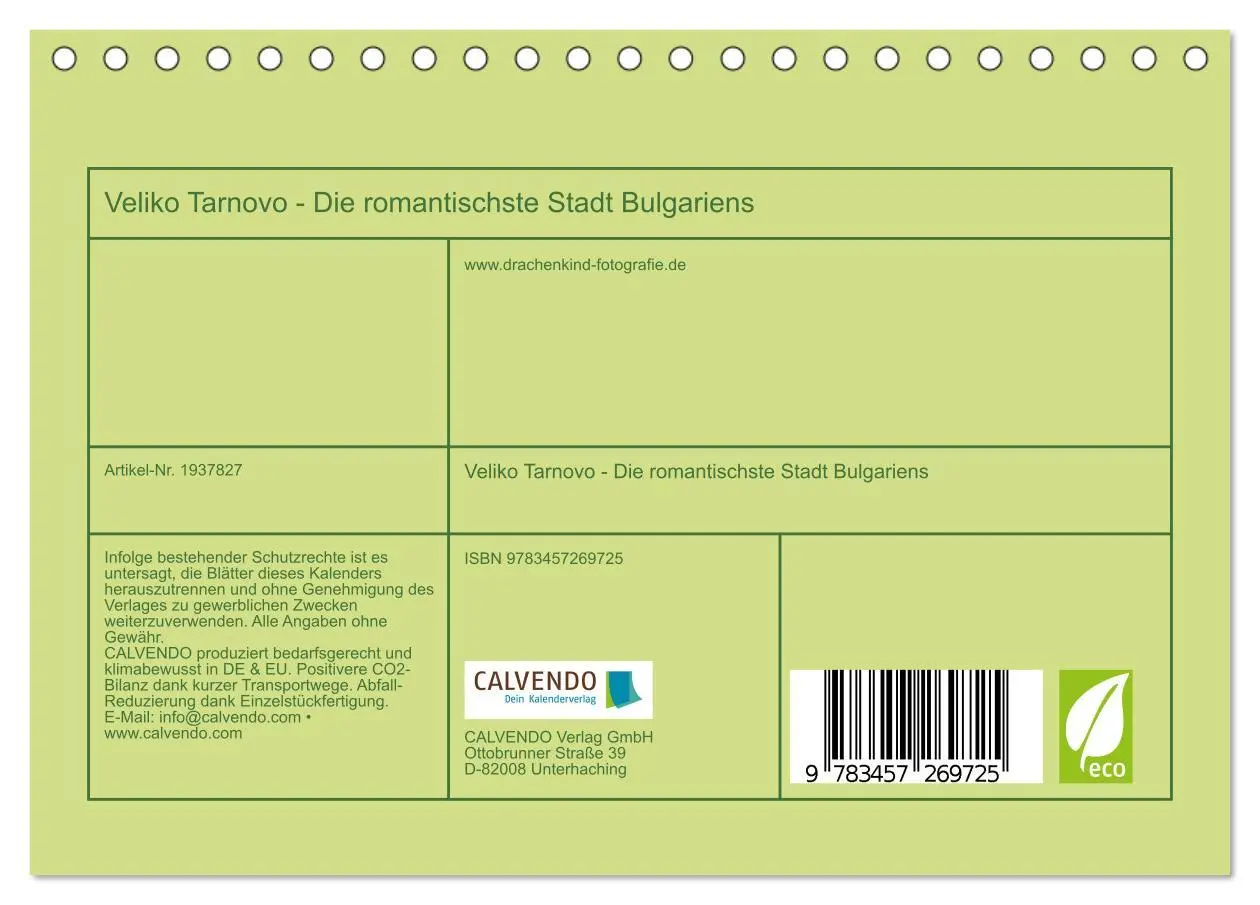Bild: 9783457269725 | Veliko Tarnovo - Die romantischste Stadt Bulgariens (Tischkalender...