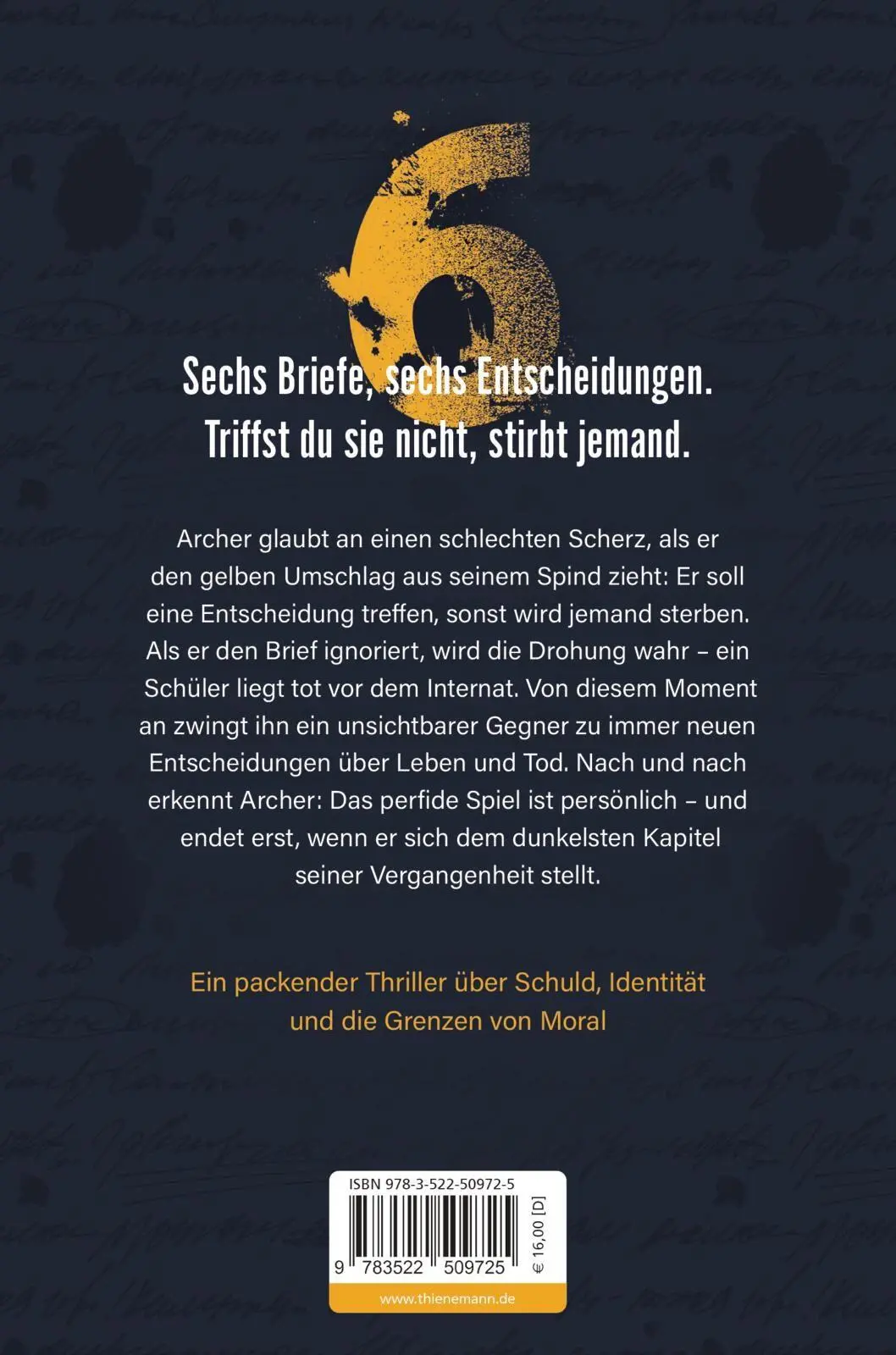 Rückseite: 9783522509725 | Six Ways to Watch You Fall | Colin Hadler | Taschenbuch | 384 S.
