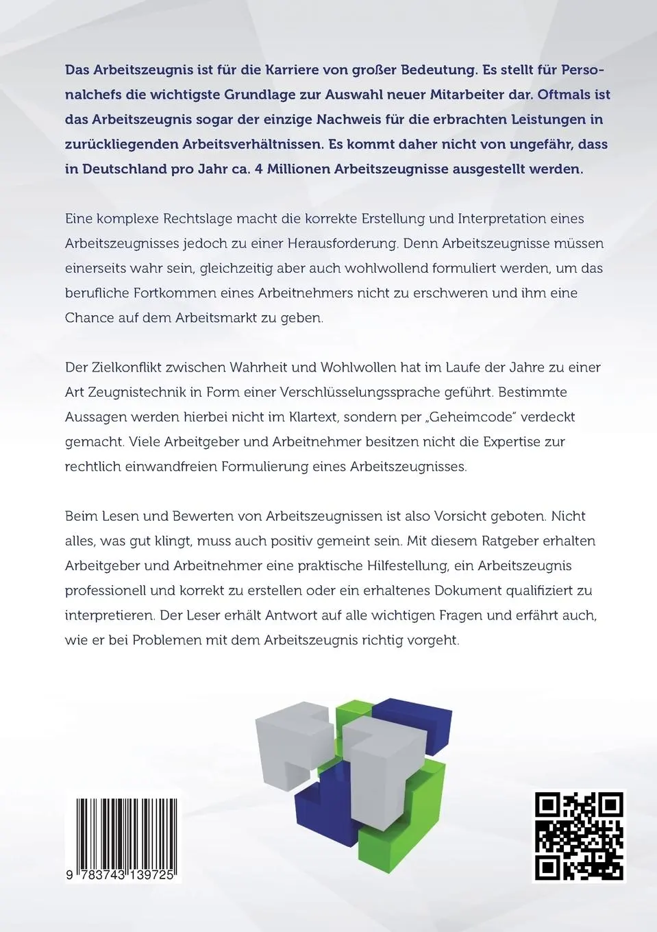 Rückseite: 9783743139725 | Ratgeber Arbeitszeugnis | Michael Mohr | Taschenbuch | 84 S. | Deutsch