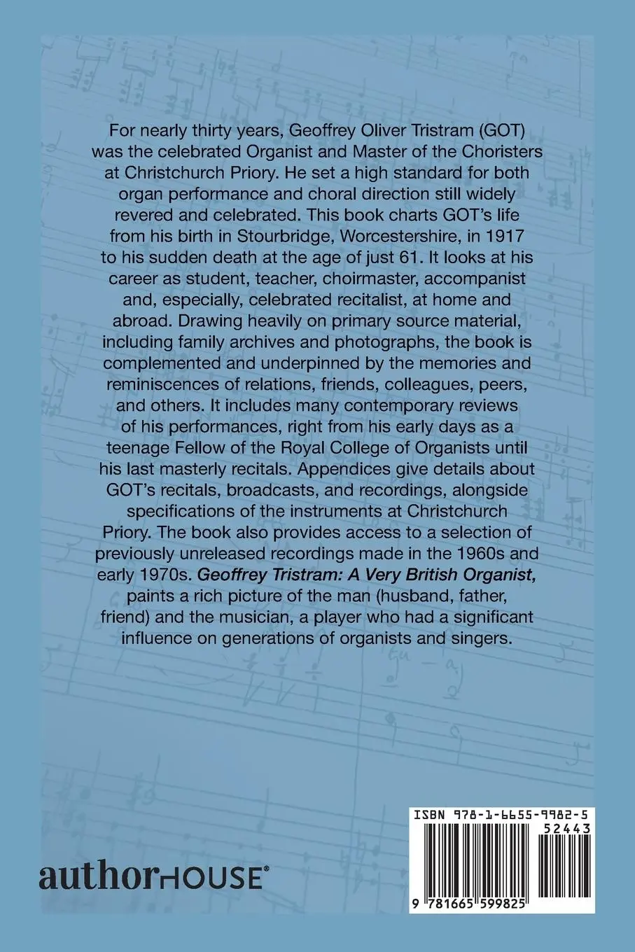 Rückseite: 9781665599825 | Geoffrey Tristram | A Very British Organist "I Am He" | David Baker