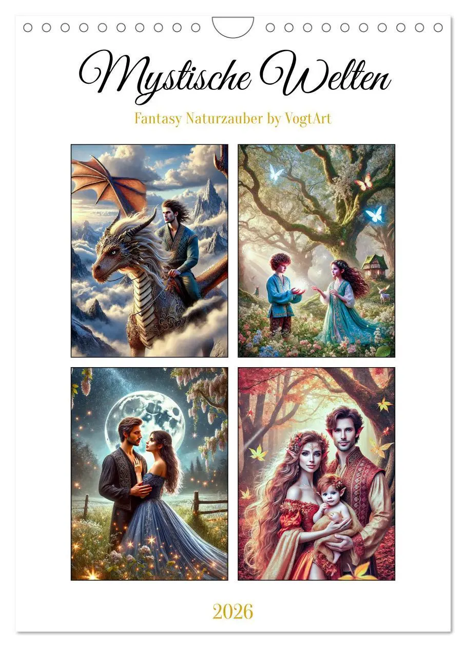 Cover: 9783457259825 | Mystische Welten, Fantasy Naturzauber (Wandkalender 2026 DIN A4...