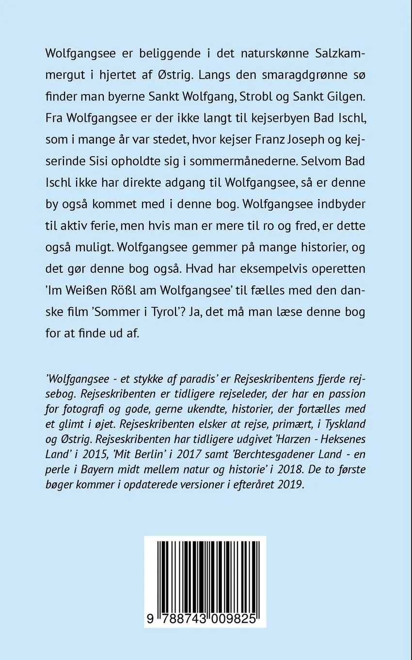 Rückseite: 9788743009825 | Wolfgangsee - et stykke af paradis | Rejseskribenten | Taschenbuch