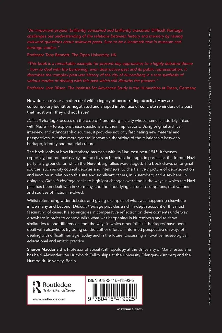 Rückseite: 9780415419925 | Difficult Heritage | Negotiating the Nazi Past in Nuremberg and Beyond