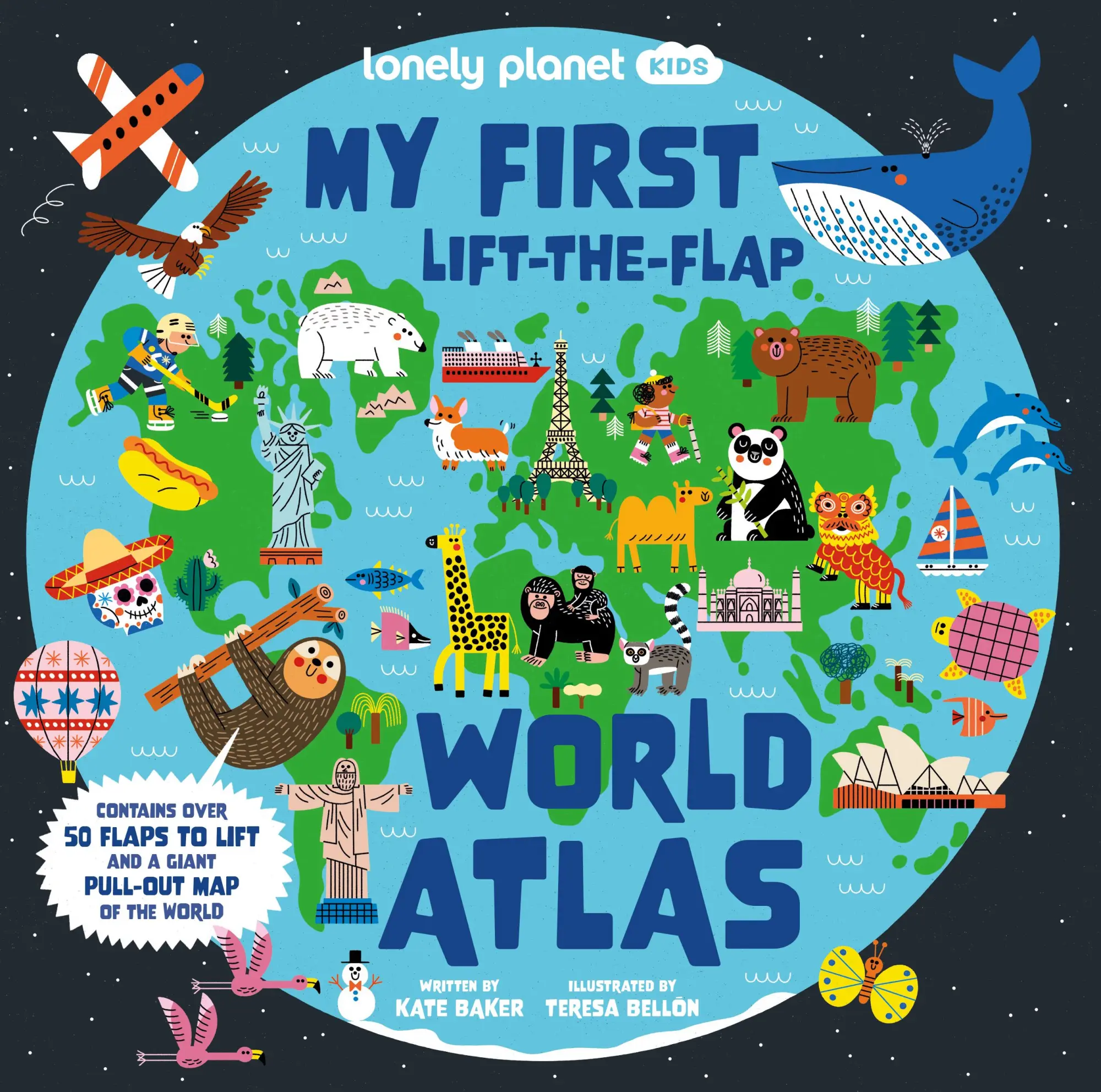 Cover: 9781838699925 | Lonely Planet Kids My First Lift-the-Flap World Atlas | Kate Baker