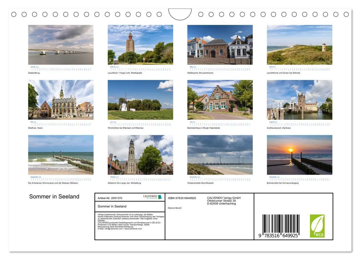 Bild: 9783516649925 | Sommer in Seeland (Wandkalender 2026 DIN A4 quer), CALVENDO...