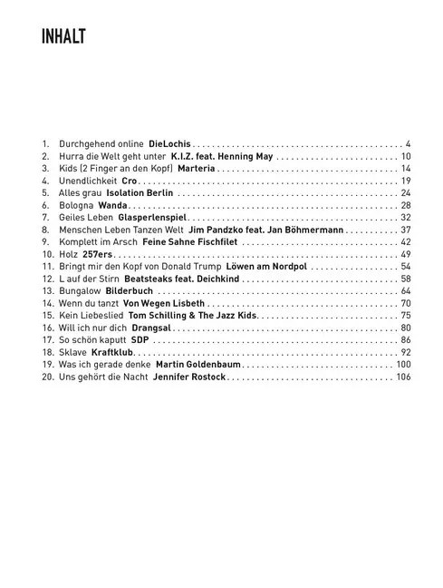 Bild: 9783865439925 | Die jungen Wilden | Songbook für Klavier, Gesang und Gitarre | Music