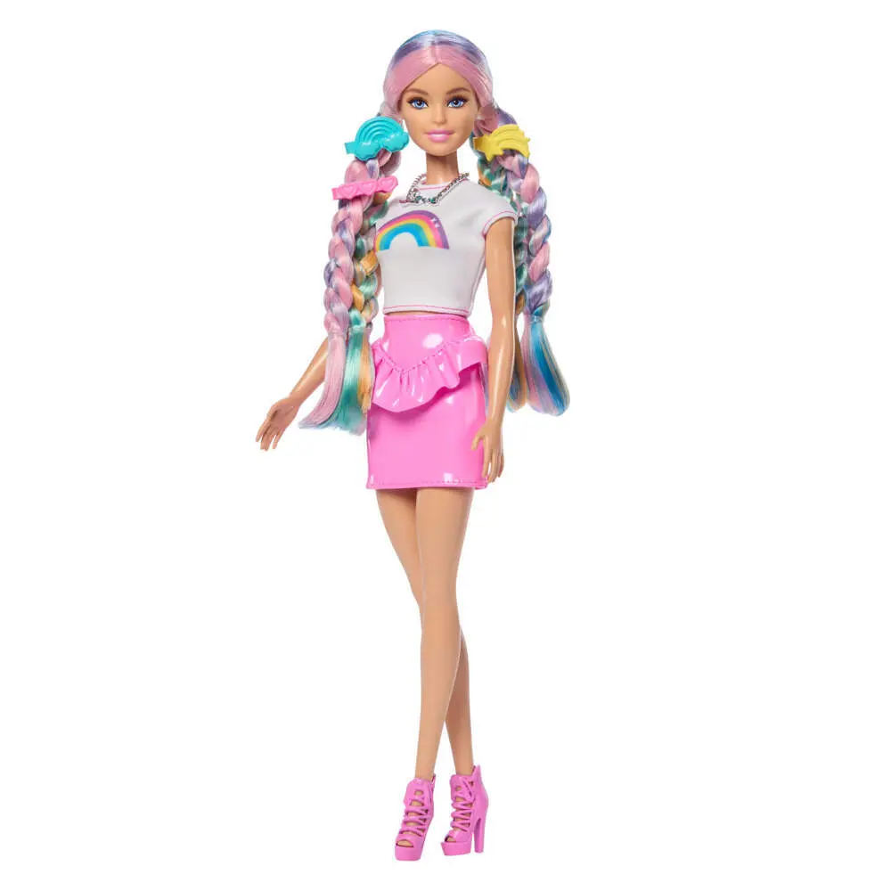 Bild: 194735340026 | Barbie Haarspiel Puppe Regenbogen Glitzer | Blister | JJP07 | Deutsch