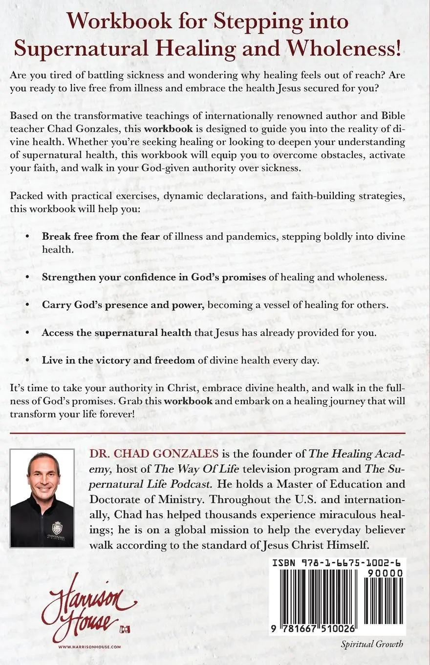 Rückseite: 9781667510026 | The Official Workbook for Never Be Sick Again | Chad Gonzales | Buch
