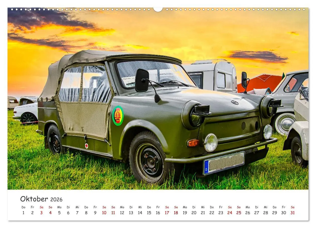 Bild: 9783457430026 | Trabi-Kult (hochwertiger Premium Wandkalender 2026 DIN A2 quer),...