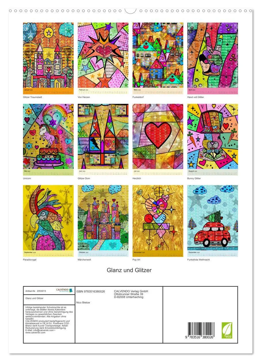 Bild: 9783516380026 | Glanz und Glitzer (hochwertiger Premium Wandkalender 2026 DIN A2...