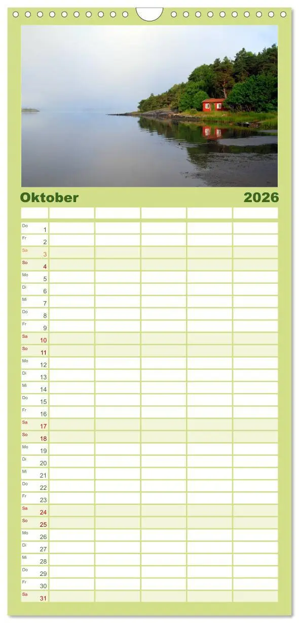 Bild: 9783516520026 | Familienplaner 2026 - SKANDINAVIEN mit 5 Spalten (Wandkalender, 21...