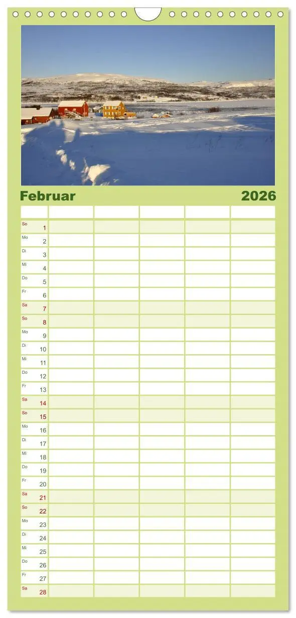 Bild: 9783516520026 | Familienplaner 2026 - SKANDINAVIEN mit 5 Spalten (Wandkalender, 21...
