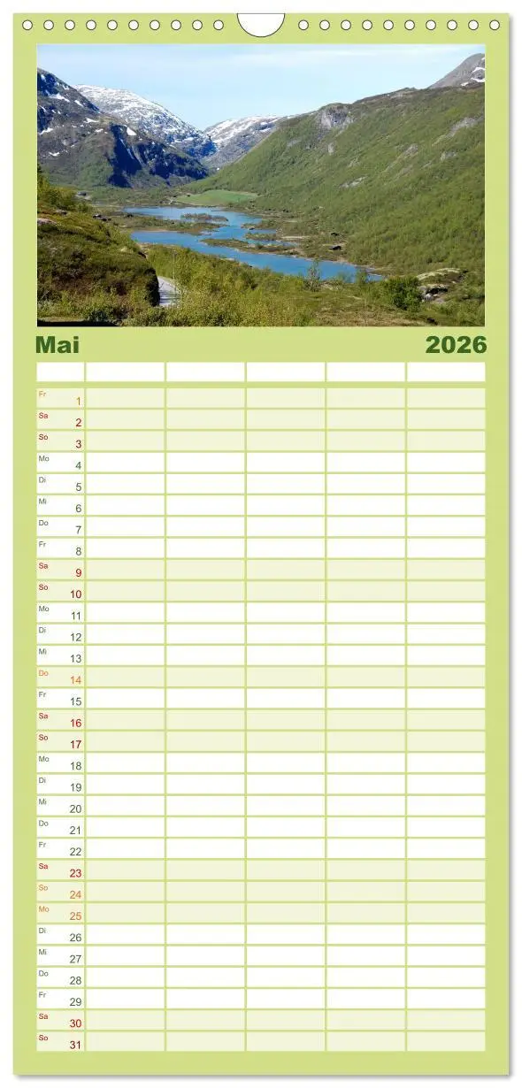Bild: 9783516520026 | Familienplaner 2026 - SKANDINAVIEN mit 5 Spalten (Wandkalender, 21...