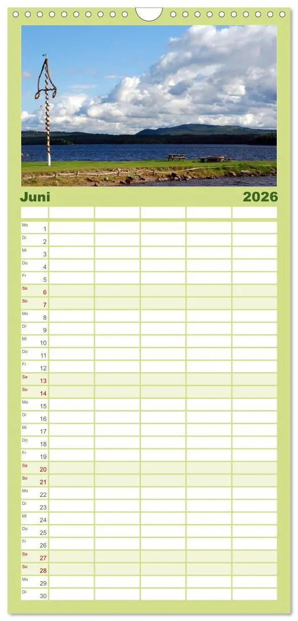 Bild: 9783516520026 | Familienplaner 2026 - SKANDINAVIEN mit 5 Spalten (Wandkalender, 21...
