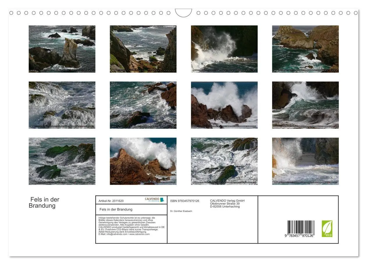 Bild: 9783457970126 | Fels in der Brandung (Wandkalender 2026 DIN A3 quer), CALVENDO...