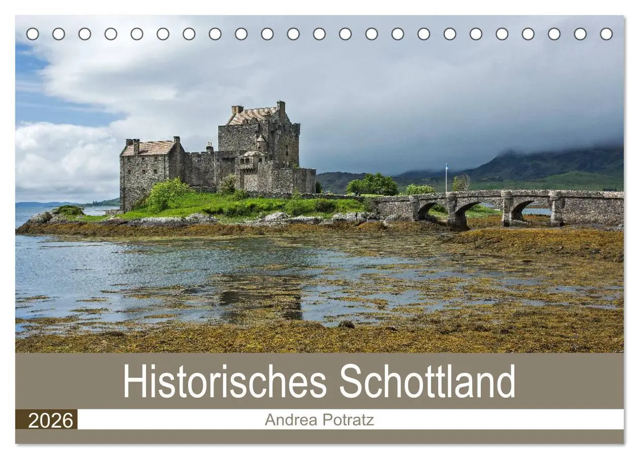 Cover: 9783516130126 | Historisches Schottland (Tischkalender 2026 DIN A5 quer), CALVENDO...