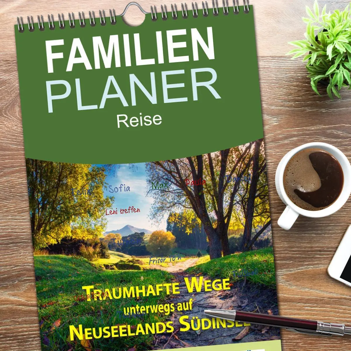 Bild: 9783516510126 | Familienplaner 2026 - Traumhafte Wege - Unterwegs auf Neuseelands...