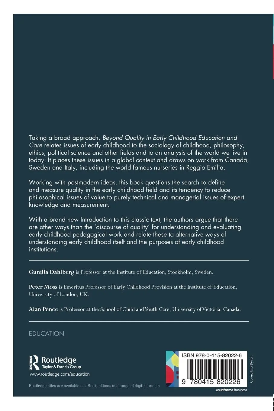 Rückseite: 9780415820226 | Beyond Quality in Early Childhood Education and Care | Taschenbuch