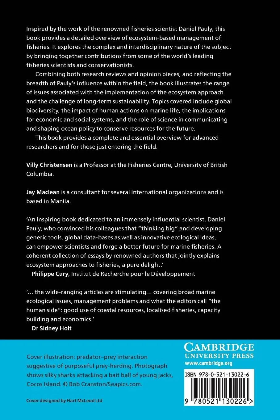 Rückseite: 9780521130226 | Ecosystem Approaches to Fisheries | Villy Christensen (u. a.) | Buch