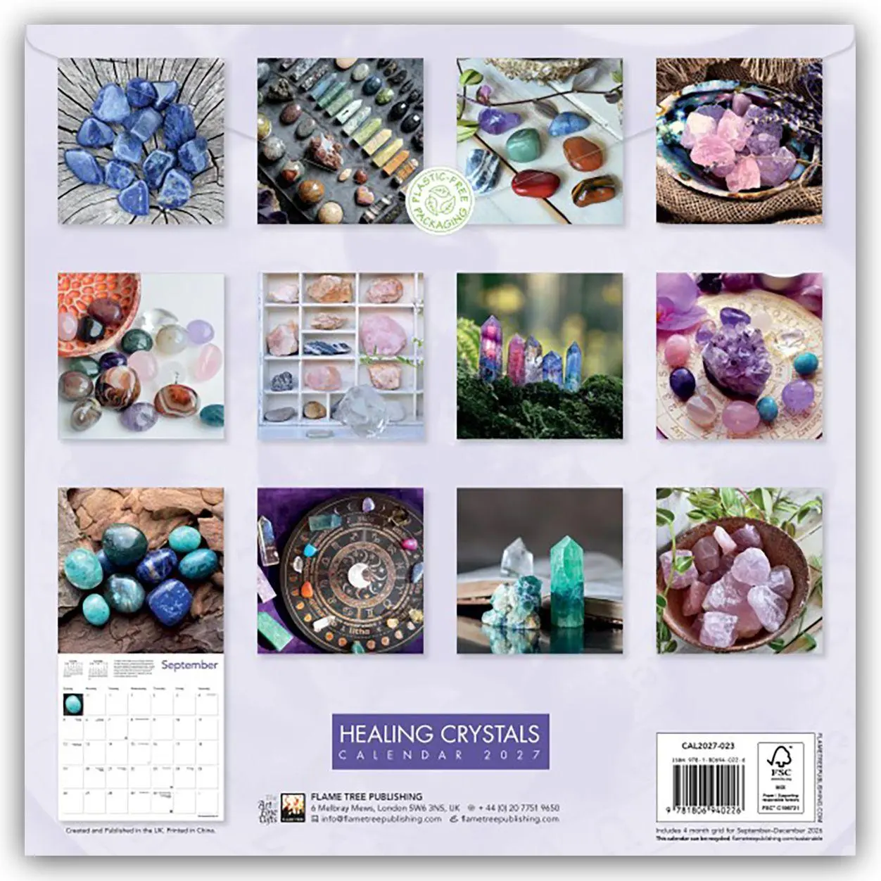 Rückseite: 9781806940226 | Healing Crystals - Heilsteine - Heilkristalle 2027 - Original Flame...