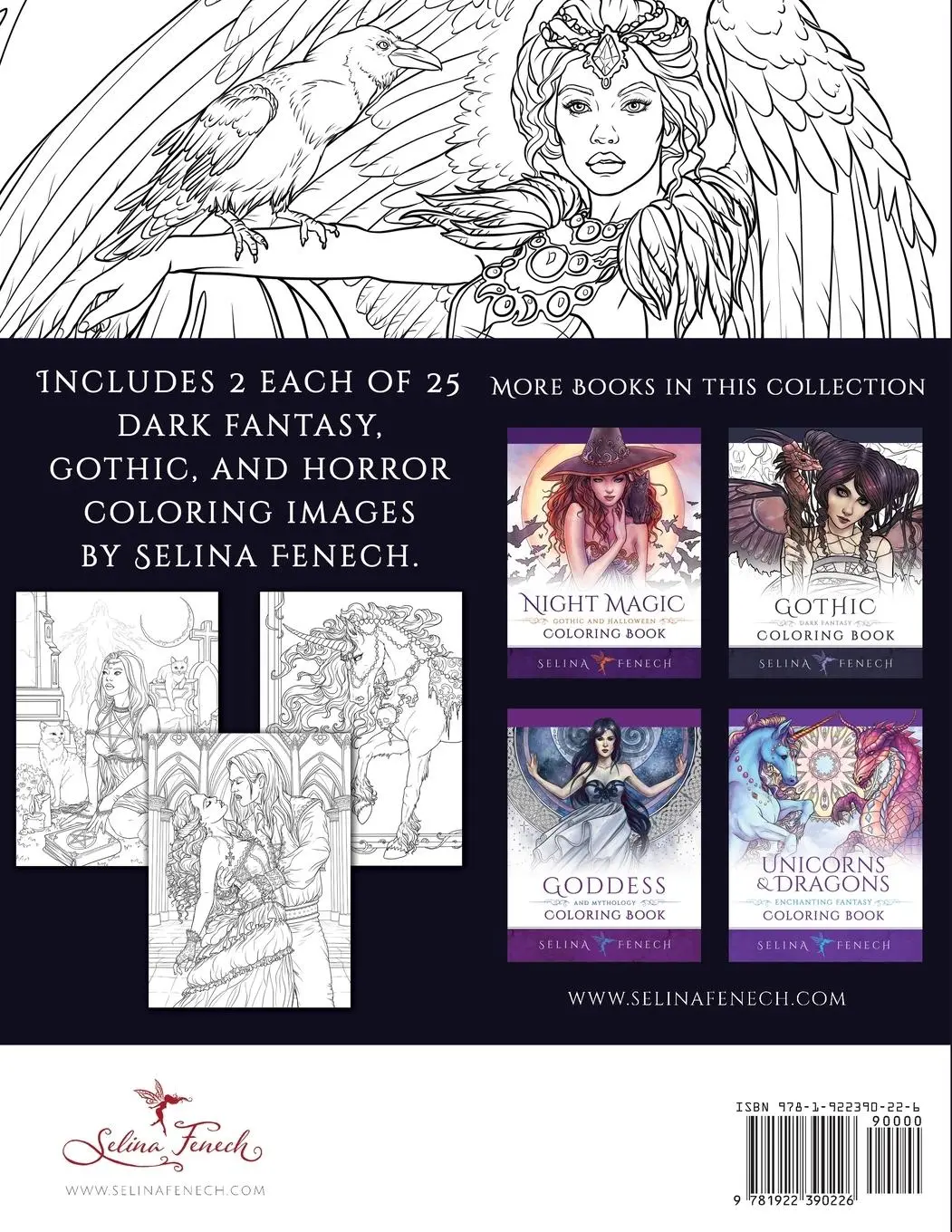 Rückseite: 9781922390226 | Dark Fantasy Coloring Book | Selina Fenech | Taschenbuch | Englisch