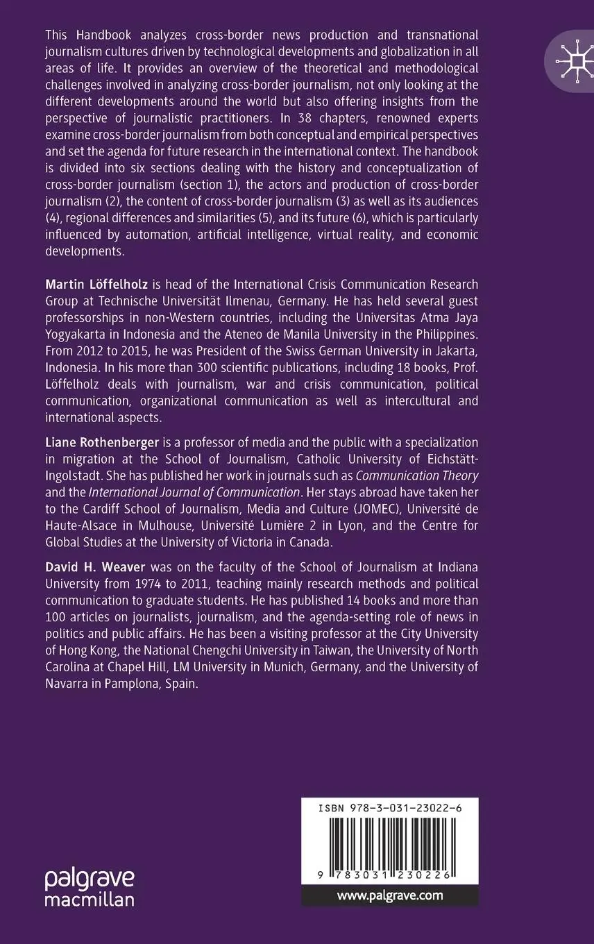Rückseite: 9783031230226 | The Palgrave Handbook of Cross-Border Journalism | Buch | xxv | 2024