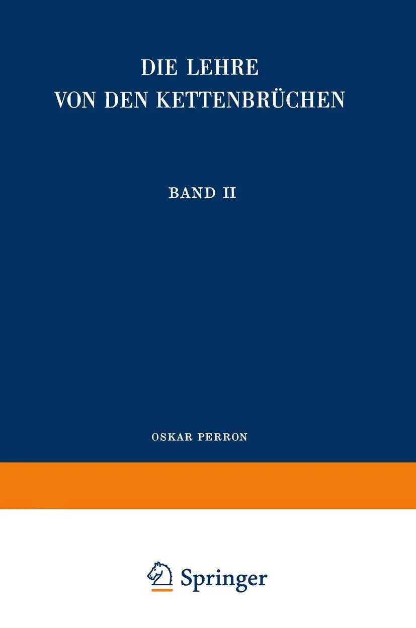 Cover: 9783519020226 | Die Lehre von den Kettenbrüchen | Oskar Perron | Taschenbuch | vi