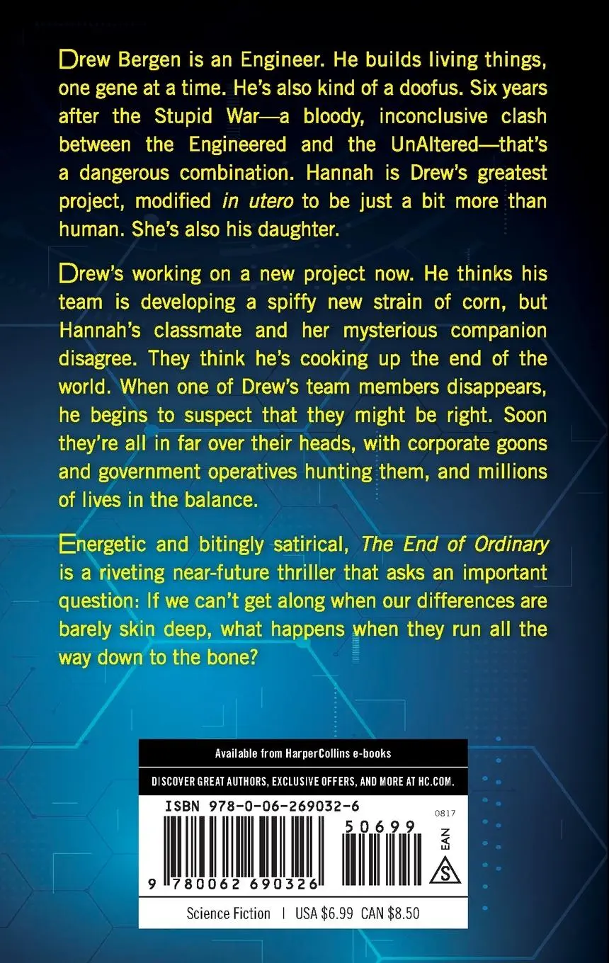 Rückseite: 9780062690326 | The End of Ordinary | Edward Ashton | Taschenbuch | Englisch | 2017