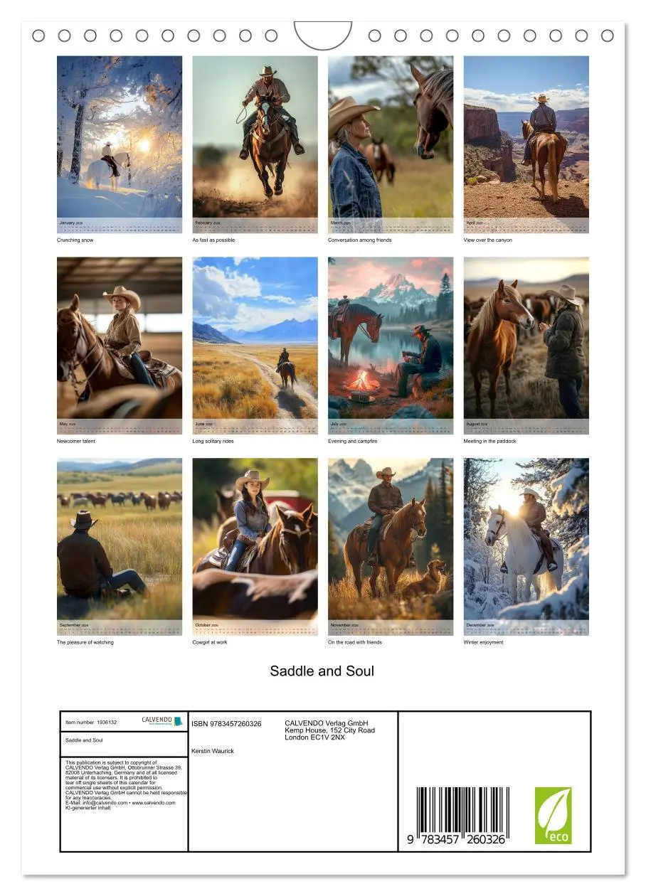 Bild: 9783457260326 | Saddle and Soul (Wall Calendar 2026 DIN A4 portrait), CALVENDO 12...