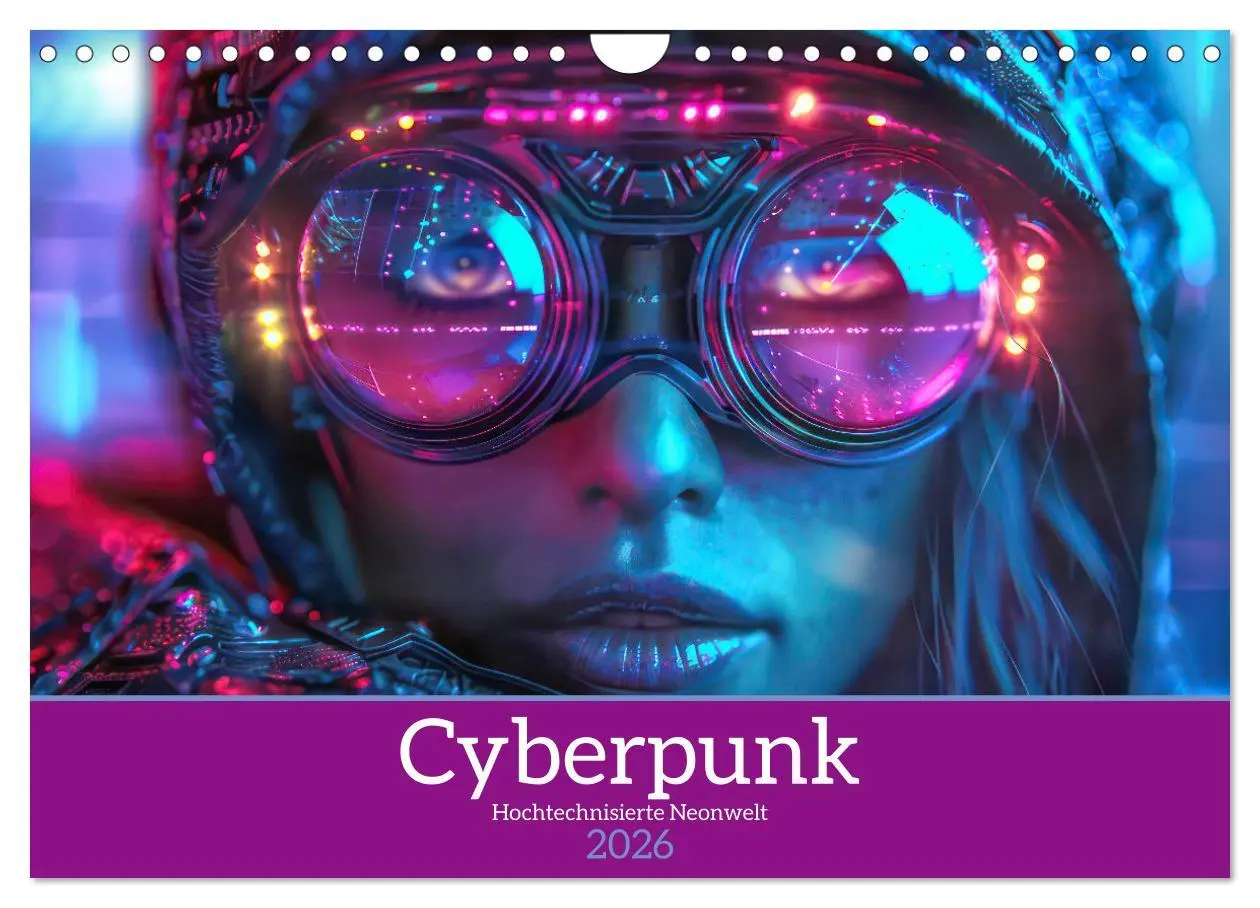 Cover: 9783457330326 | Cyberpunk - Hochtechnisierte Neonwelt (Wandkalender 2026 DIN A4...