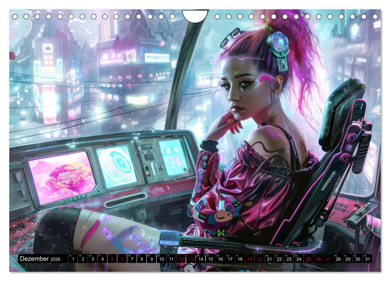 Bild: 9783457330326 | Cyberpunk - Hochtechnisierte Neonwelt (Wandkalender 2026 DIN A4...
