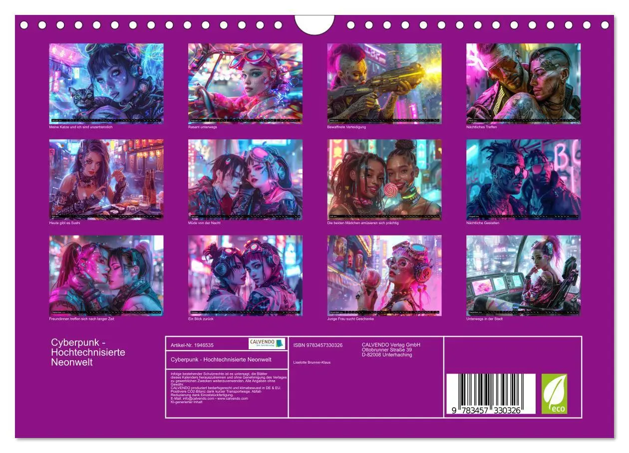 Bild: 9783457330326 | Cyberpunk - Hochtechnisierte Neonwelt (Wandkalender 2026 DIN A4...