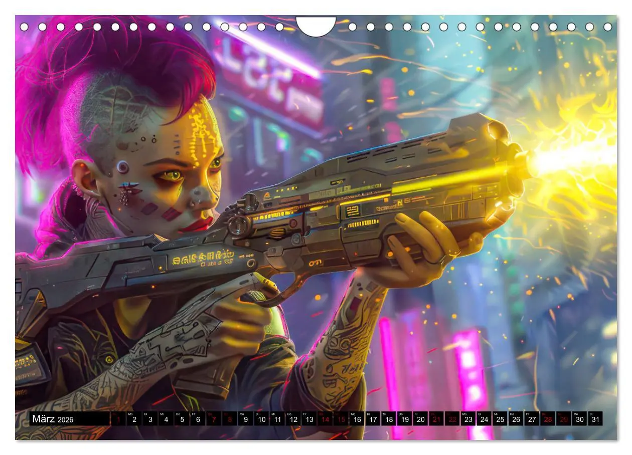 Bild: 9783457330326 | Cyberpunk - Hochtechnisierte Neonwelt (Wandkalender 2026 DIN A4...