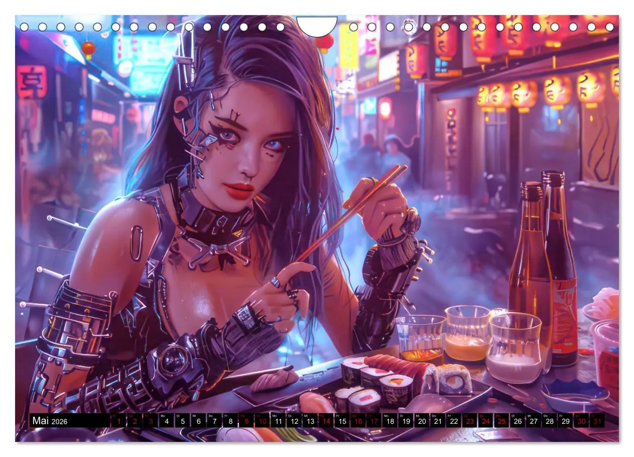 Bild: 9783457330326 | Cyberpunk - Hochtechnisierte Neonwelt (Wandkalender 2026 DIN A4...