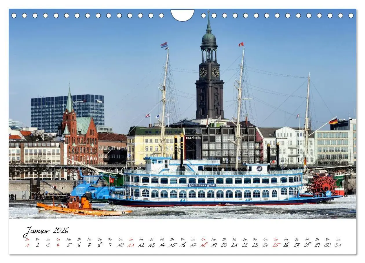 Bild: 9783516040326 | Mit Hamburg durchs Jahr 2026 (Wandkalender 2026 DIN A4 quer),...
