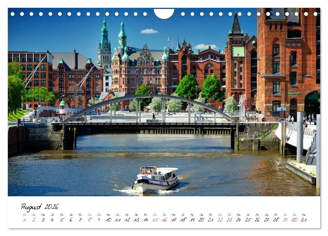 Bild: 9783516040326 | Mit Hamburg durchs Jahr 2026 (Wandkalender 2026 DIN A4 quer),...