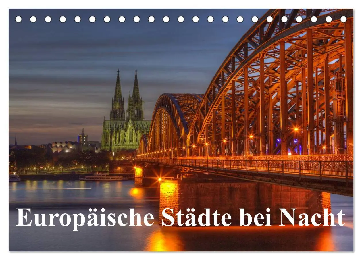 Cover: 9783516110326 | Europäische Städte bei Nacht (Tischkalender 2026 DIN A5 quer),...