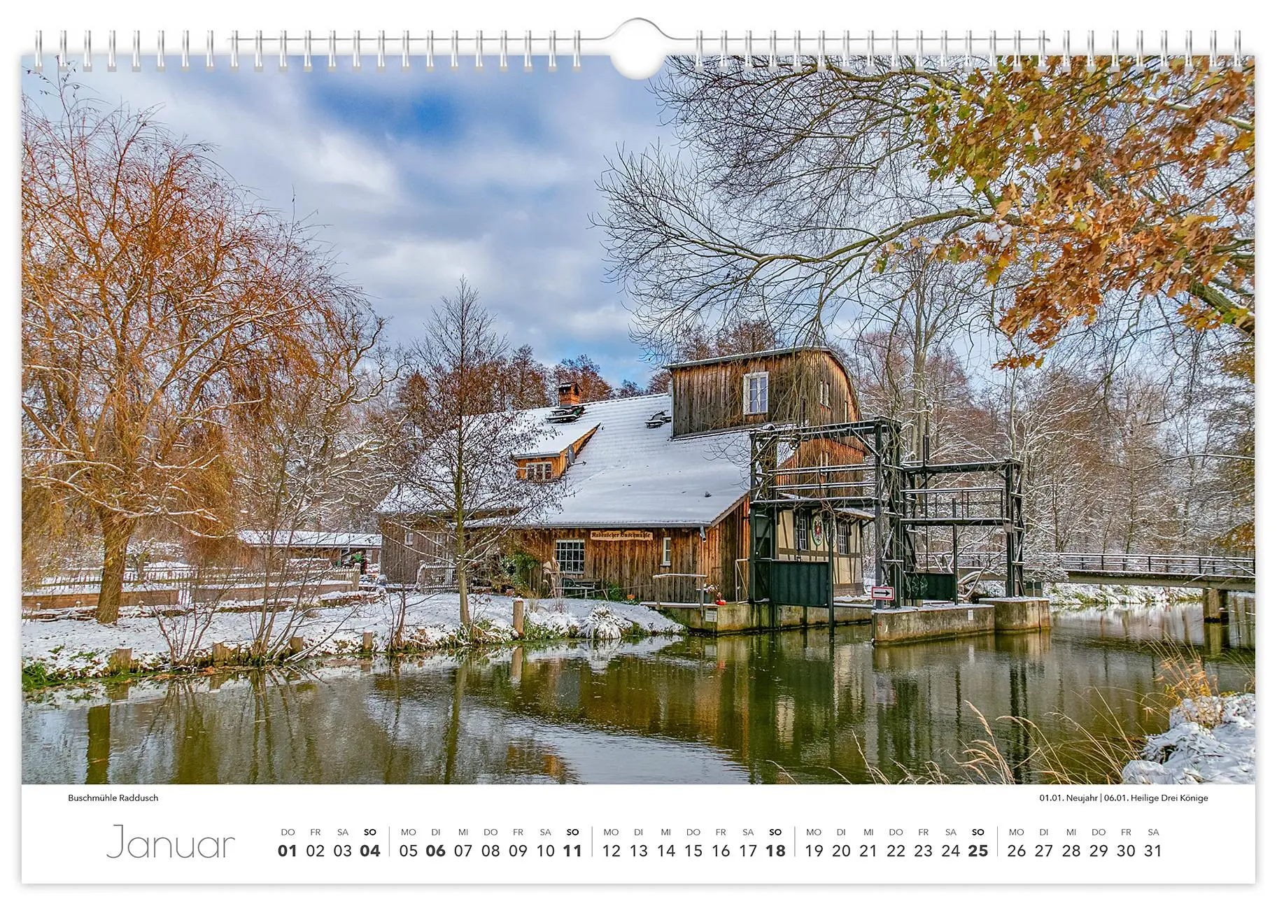 Bild: 9783910680326 | Kalender Spreewald 2026 | Peter Becker 45 x 30 cm weißes Kalendarium