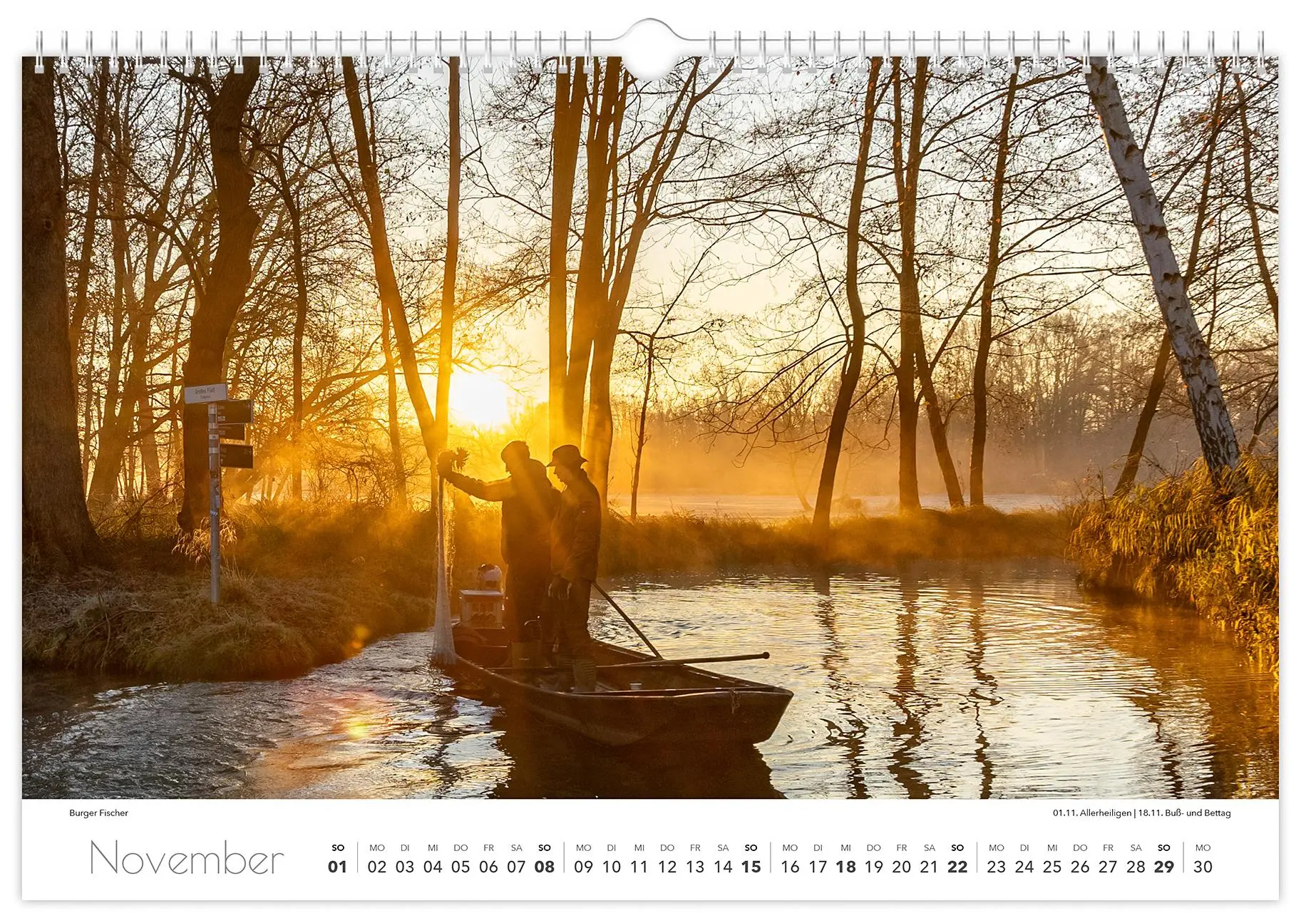 Bild: 9783910680326 | Kalender Spreewald 2026 | Peter Becker 45 x 30 cm weißes Kalendarium