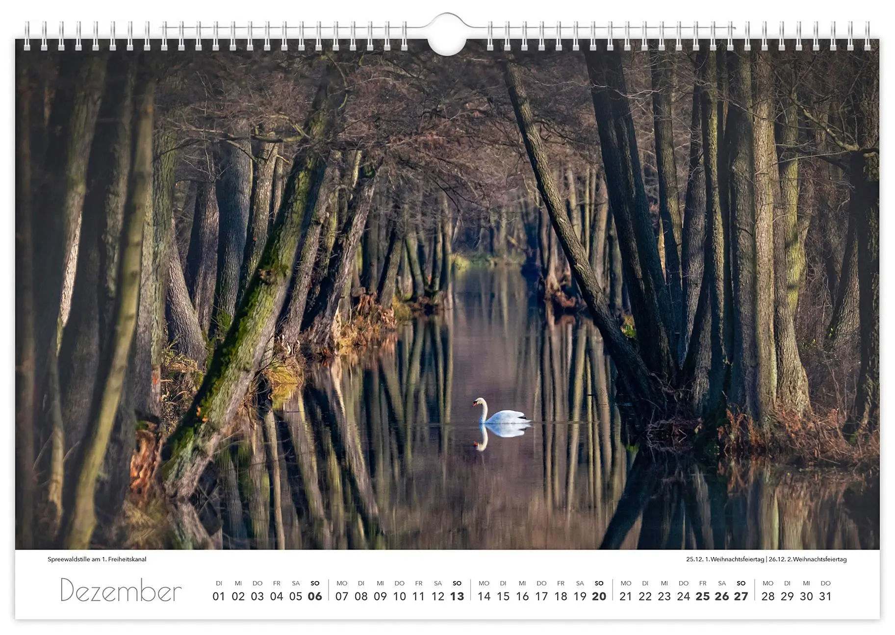 Bild: 9783910680326 | Kalender Spreewald 2026 | Peter Becker 45 x 30 cm weißes Kalendarium