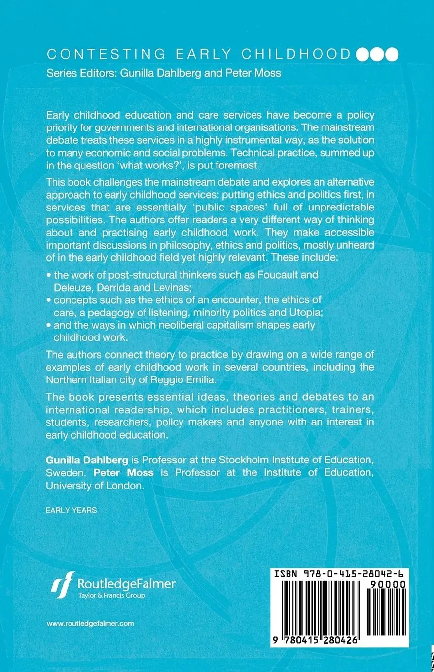 Rückseite: 9780415280426 | Ethics and Politics in Early Childhood Education | Dahlberg (u. a.)