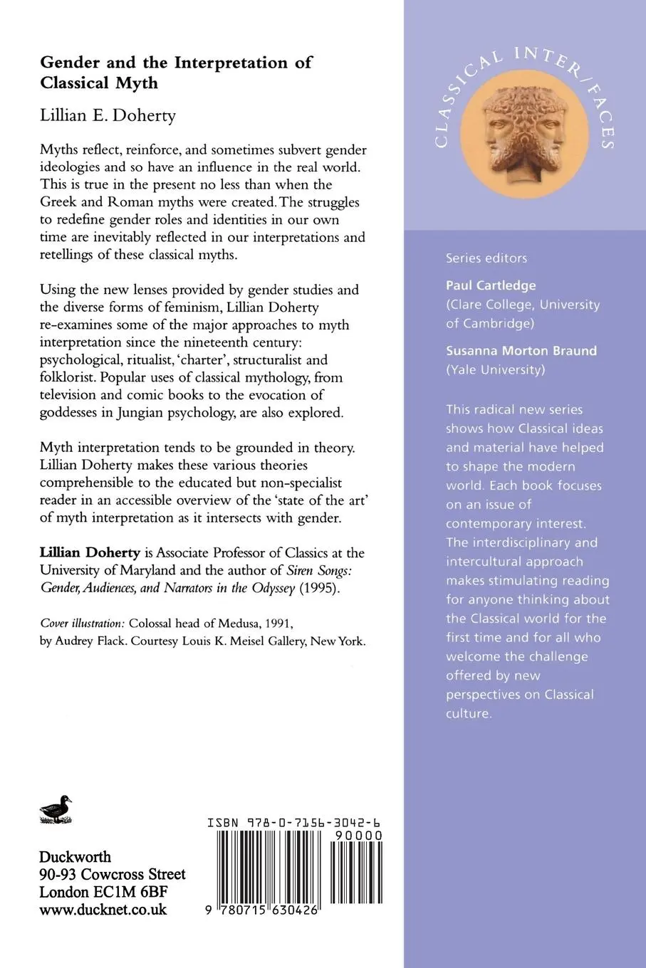 Rückseite: 9780715630426 | Gender and the Interpretation of Classical Myth | Doherty | Buch