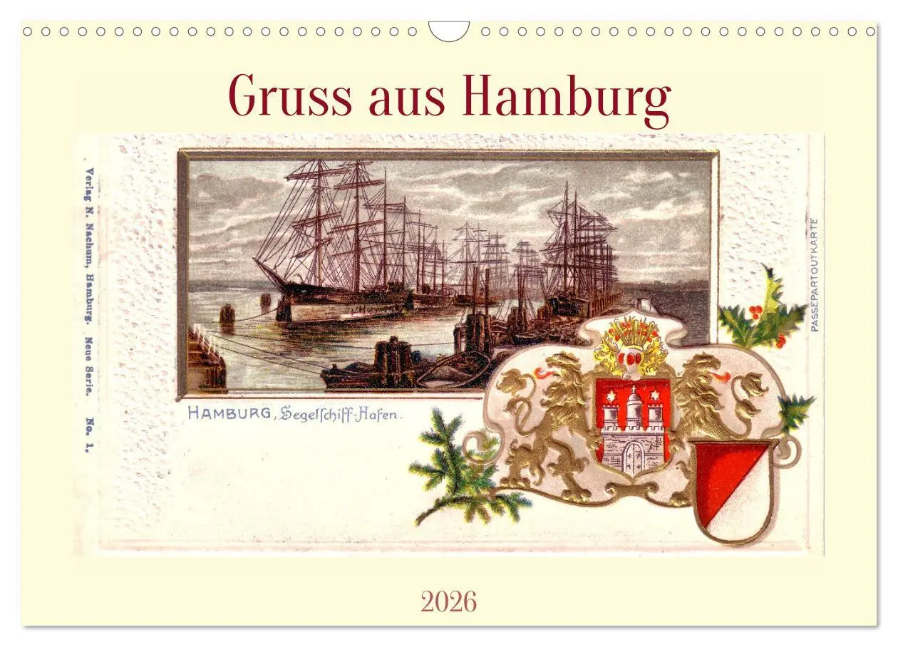 Cover: 9783457560426 | Gruss aus Hamburg (Wandkalender 2026 DIN A3 quer), CALVENDO...