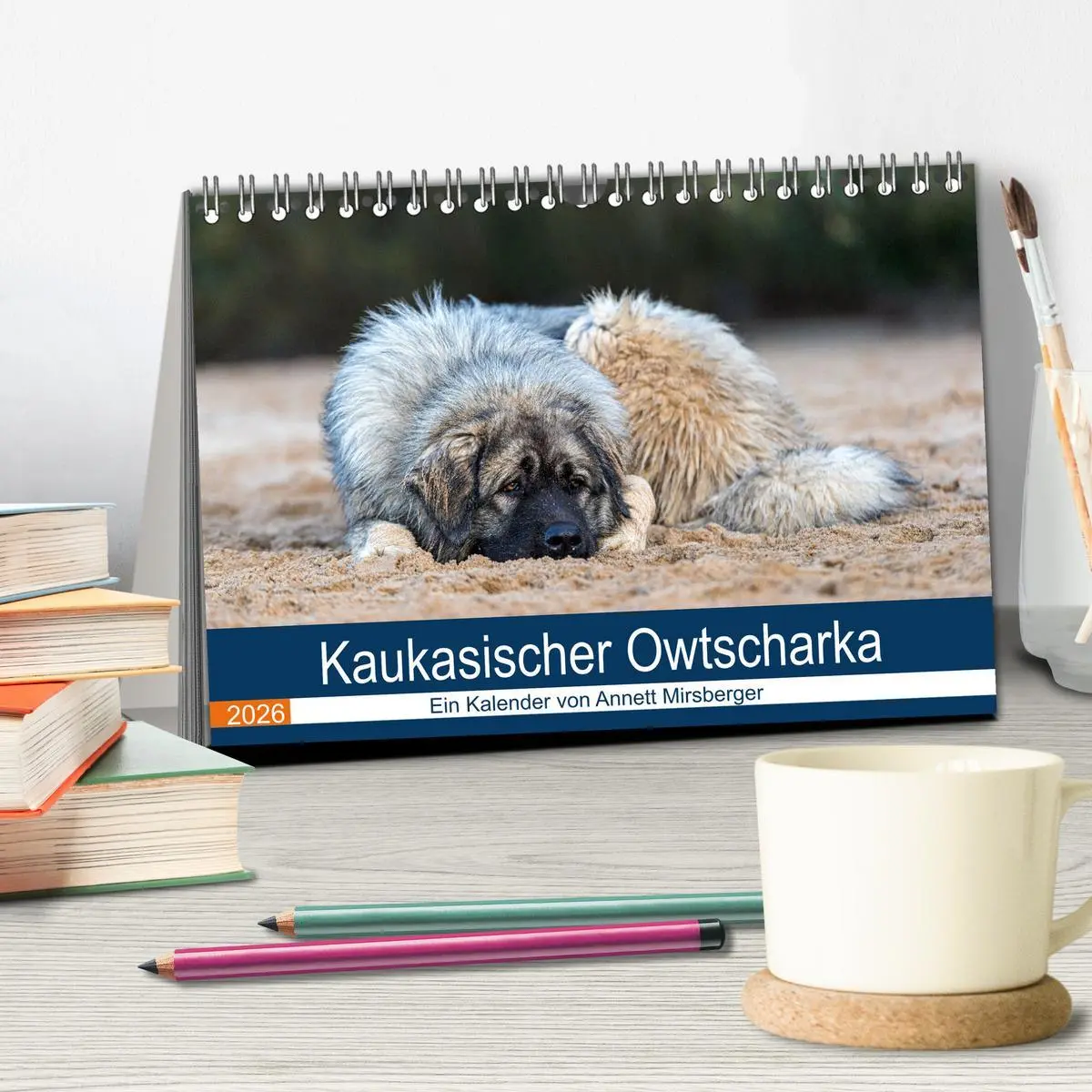 Bild: 9783457630426 | Kaukasischer Owtscharka (Tischkalender 2026 DIN A5 quer), CALVENDO...
