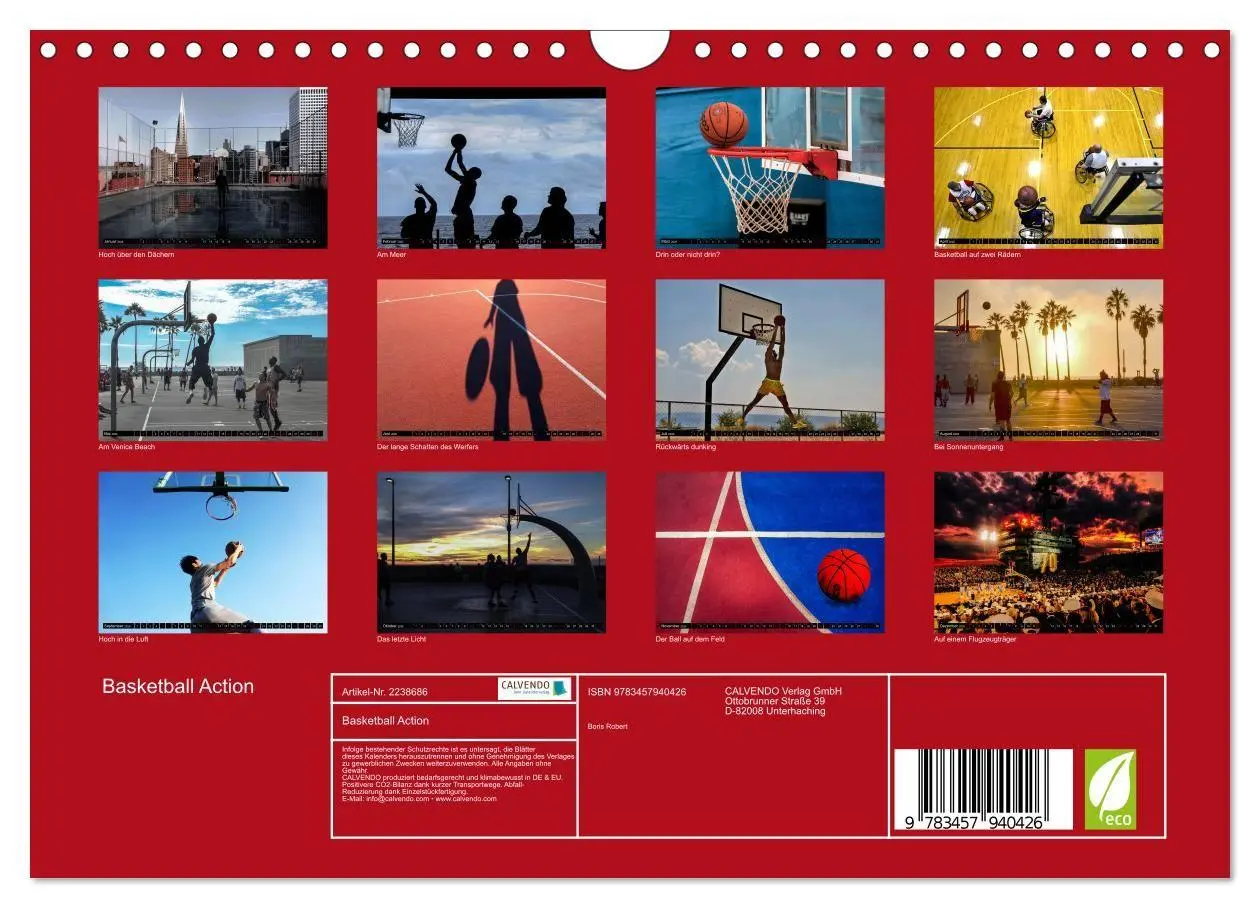 Bild: 9783457940426 | Basketball Action (Wandkalender 2026 DIN A4 quer), CALVENDO...